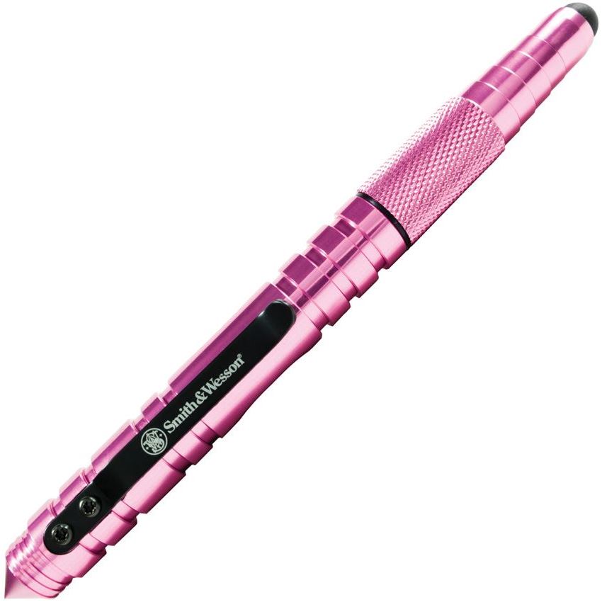 Smith & Wesson PEN3P Tactical Stylus Pen with Pink Finish Aluminum Construction