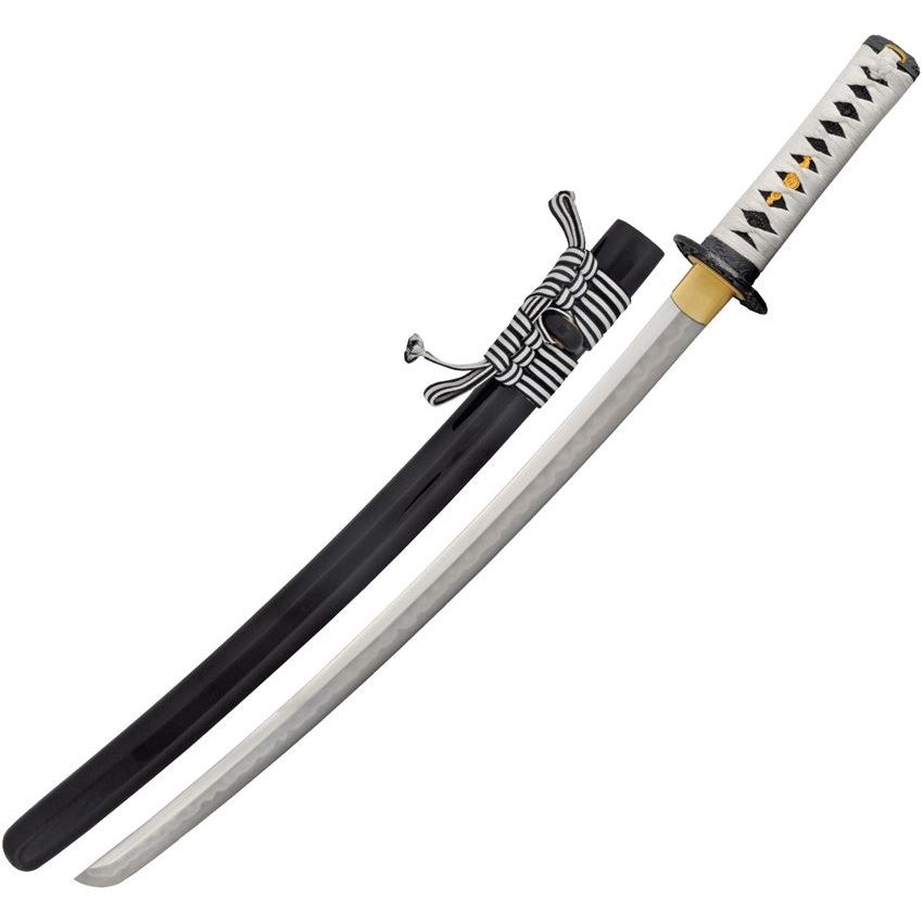 Paul Chen 2466 Koi Wakizashi Sword with Black Rayskin Handle