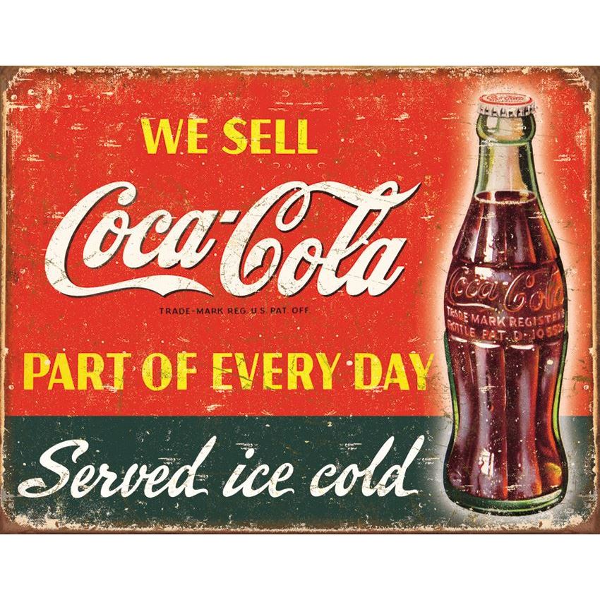 Tin Sign 1820 Coca Cola Part of Every Day Rich Vibrant Colors and Heavy Embossing Tin Sign