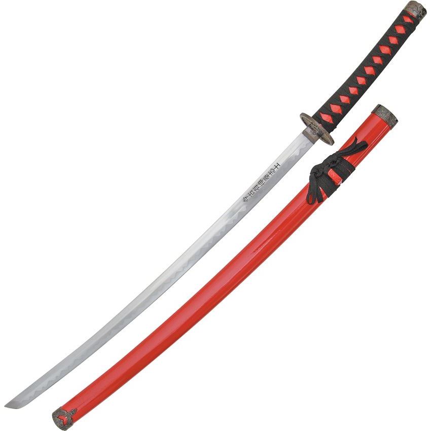 China Made M2992 Traditional Katana Sword with Red Composition Handle