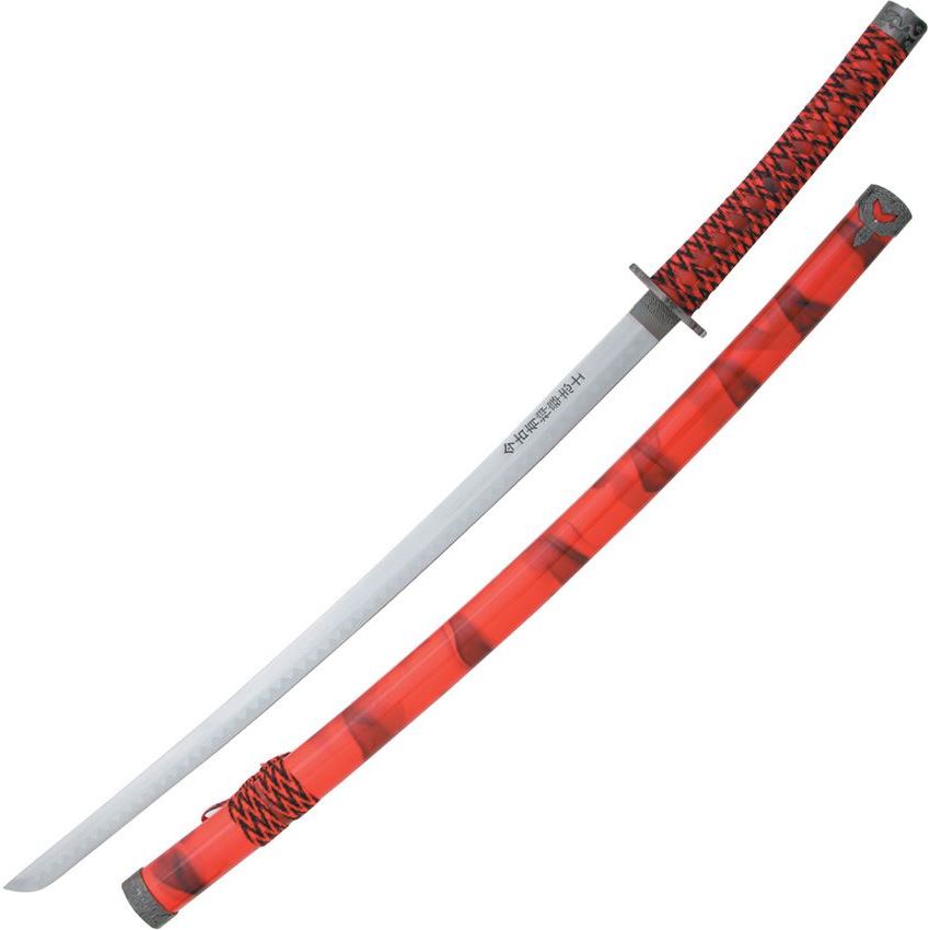 China Made M3106 Katana Sword with Red and Black Composition Handle