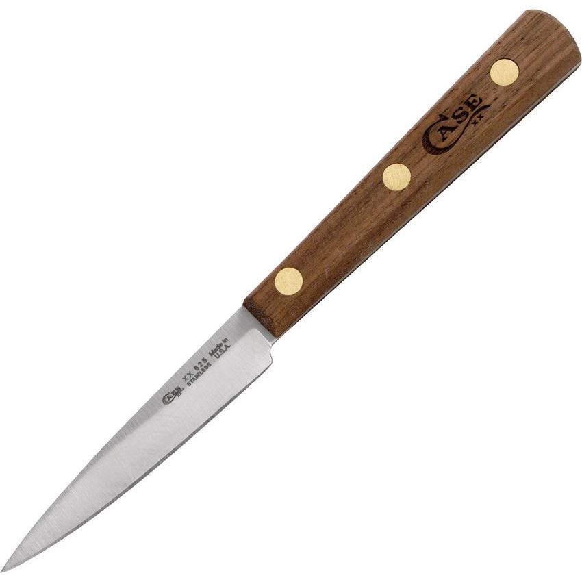 Case 07319 3 Inch Spear Point Blade Paring Knife with Solid Walnut Handle
