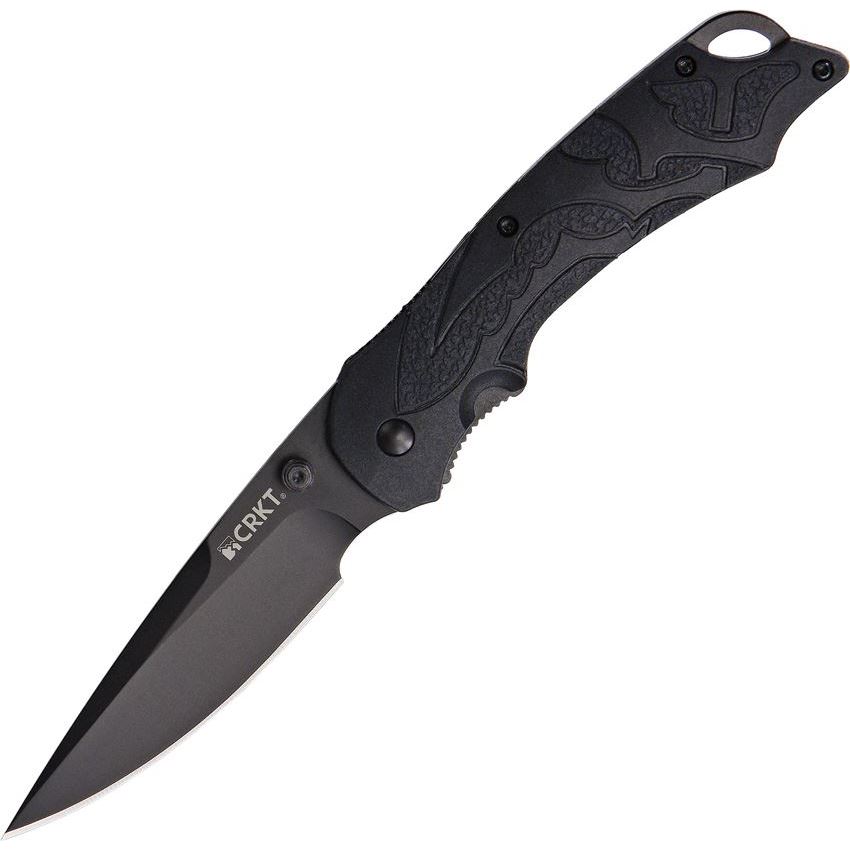 CRKT 1100 Moxie Black Assisted Opening Drop Point Linerlock Folding Pocket Knife
