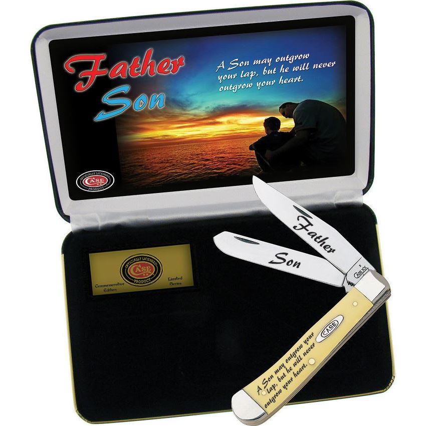 Case FSY Father/Son Trapper Ltd Edition Stainless Folding Pocket Knife with Synthetic Handle