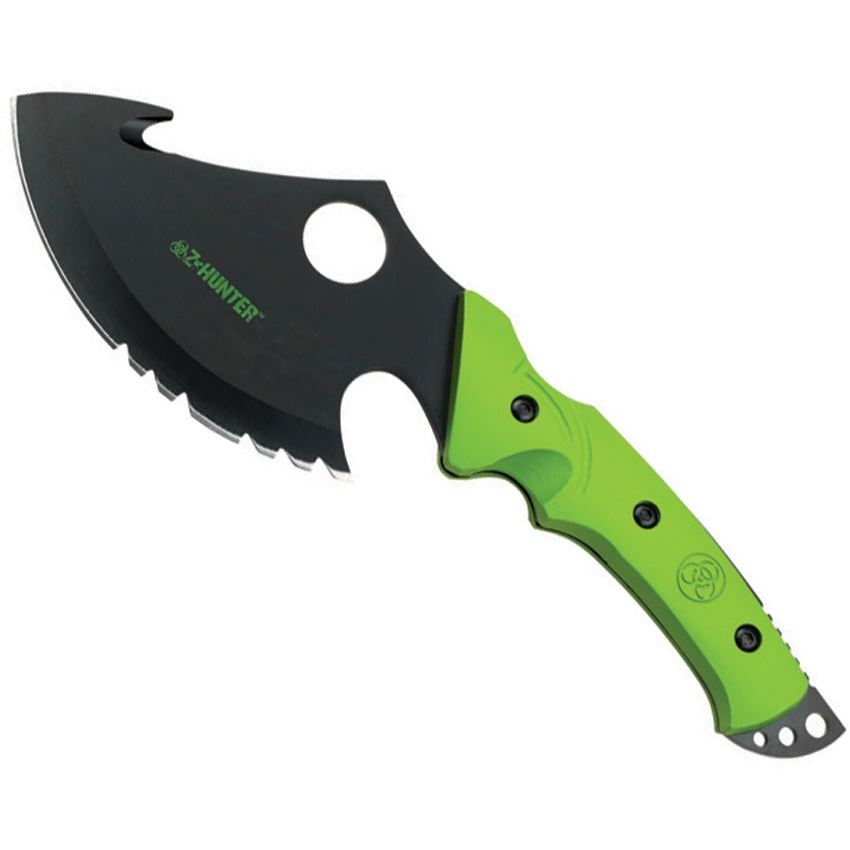 Z-Hunter 047 Z-Hunter Axe Black Serrated Blade with Neon Green Wood Handle