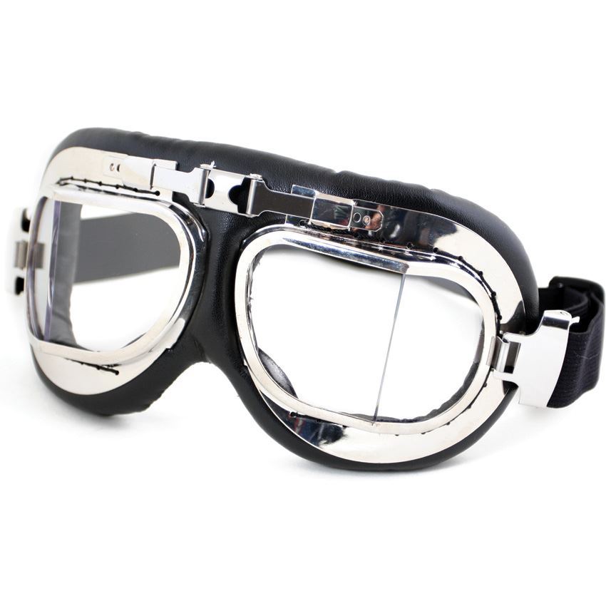 Humvee GGLRAFC Humvee RAF Motorcycle Goggles with Chrome Smooth Composition Frame