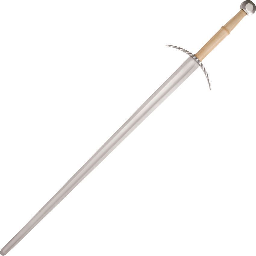Paul Chen 2428 Practical Bastard Sword with Dyeable Tan Leather Wrapped Stainless Handle