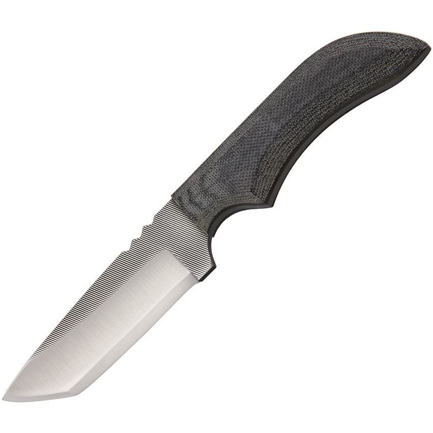 Anza JWK1M Anza Fixed Tanto Blade Knife with Black Canvas Micarta Handle