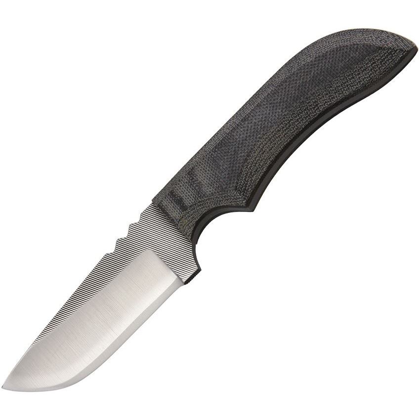 Anza JWK3M Fixed Blade Knife with Black Canvas Micarta Handle