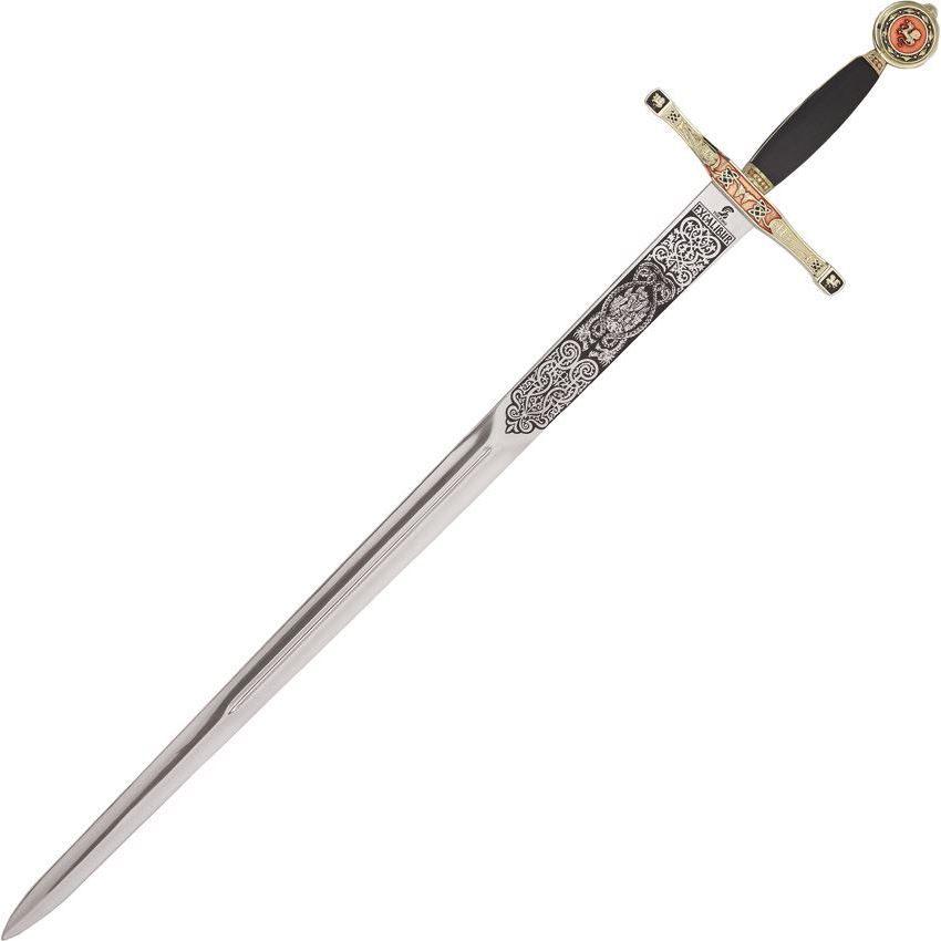 Gladius Swords 202 34 1/4 Inch Stainless Blade Excalibur Sword with Black Handle