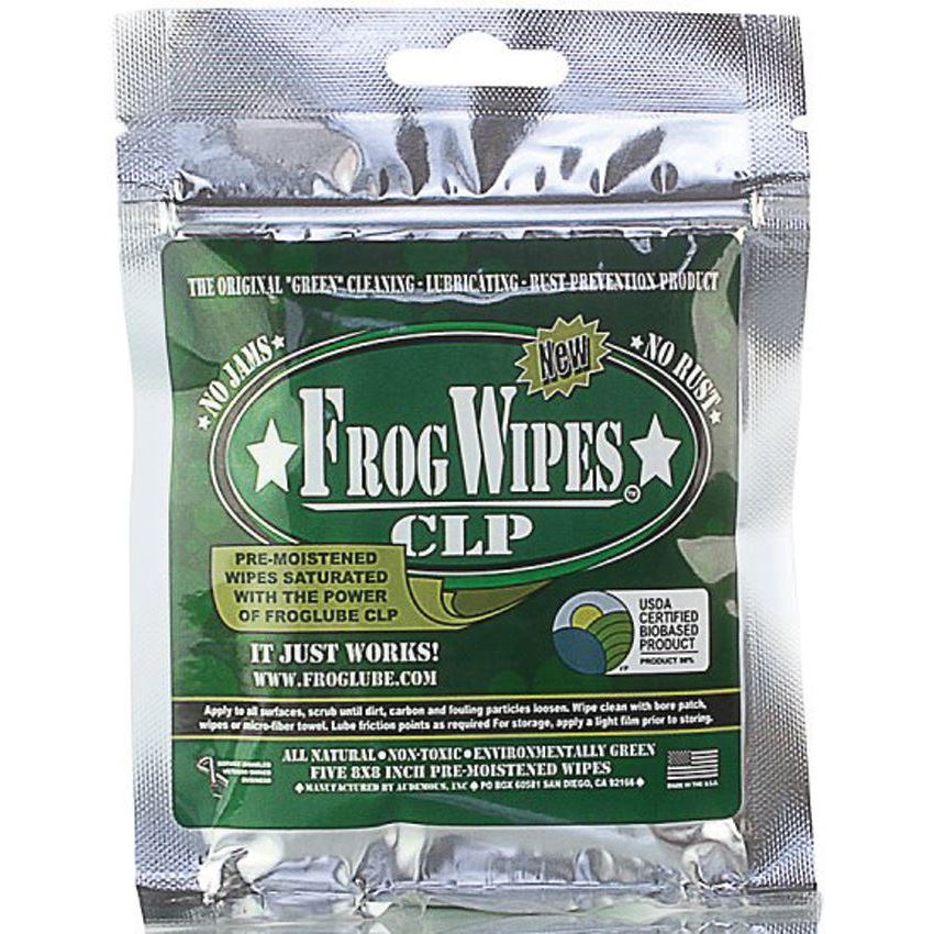 FrogLube 14936 Froglube Treated Wipes 5 Pack with Froglube Clp
