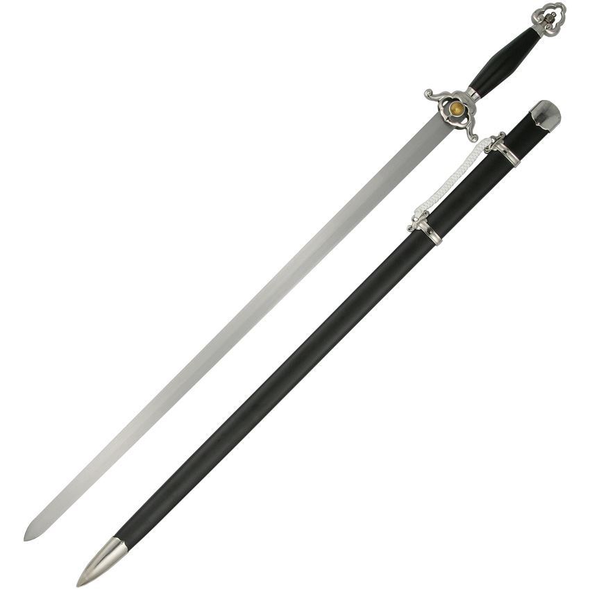 CAS Iberia Swords 2008B 34 1/2 Inch Practical Tai Chi Sword with Black Wood Handle