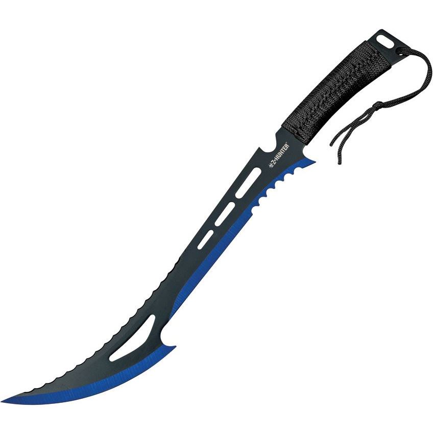 Z-Hunter 020BL Machete Black and Blue with Cord Wrapped Handle