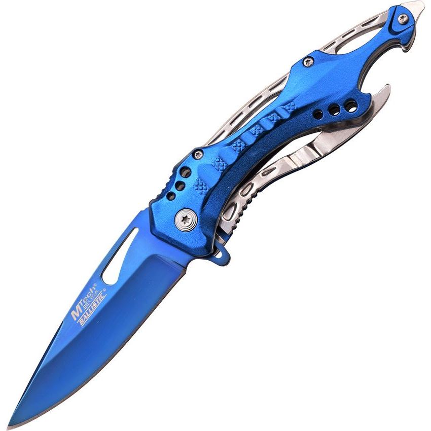 Mtech 705sbl Blue Assisted Opening Linerlock Folding Pocket Knife