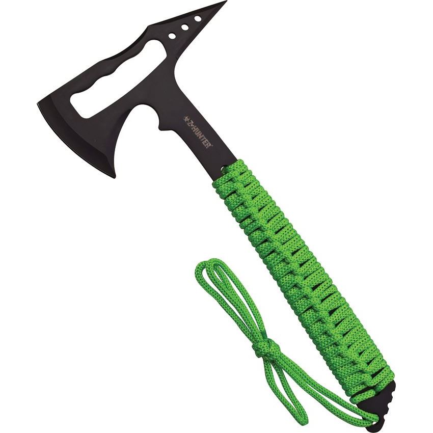 Z-Hunter AXE9 Axe with Lime Green Cord Wrapped Handle