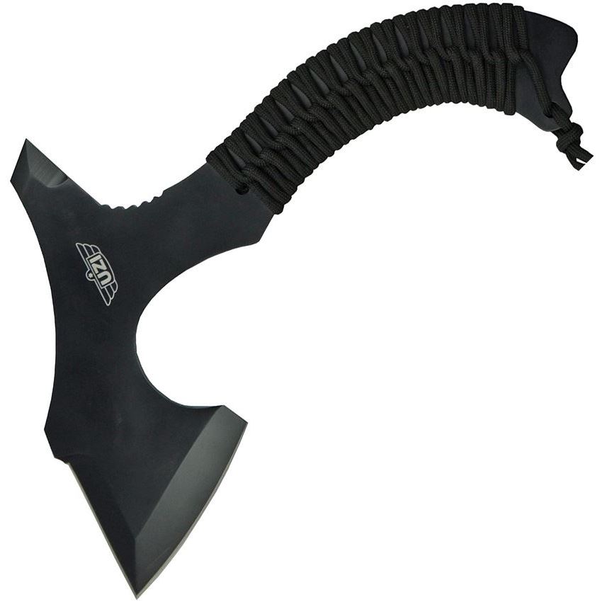 Uzi KAXE5 10" Overall Throwing Axe with Black Paracord Wrapped Handle