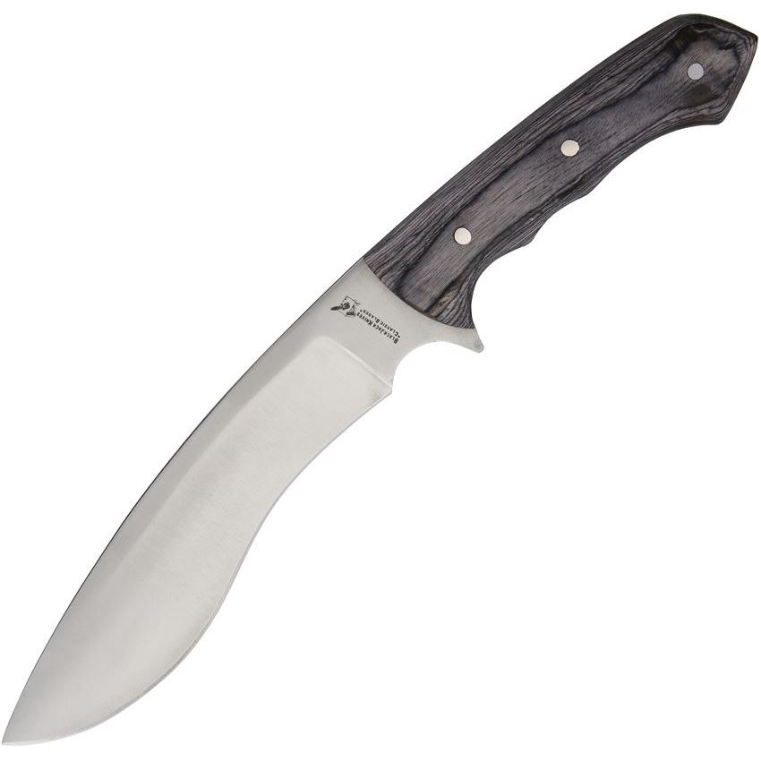 Blackjack 065 Fixed Surgical Steel Blade Knife with Gray Wood Handle