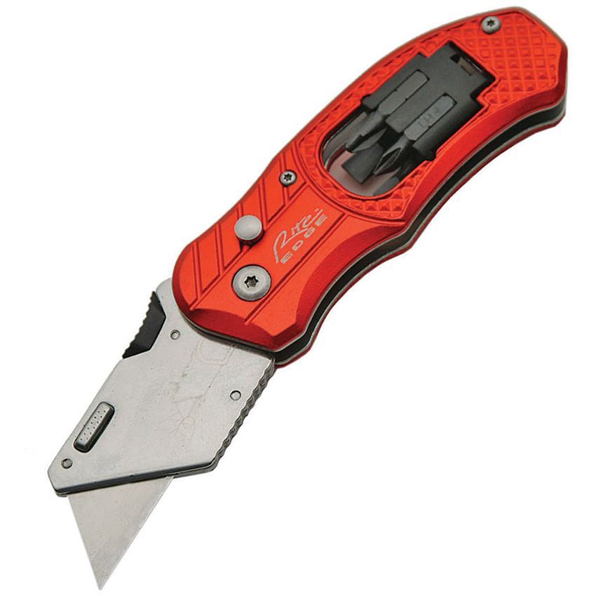 China Made 211231 Box Cutter with Screwdriver with Red Aluminum Handle