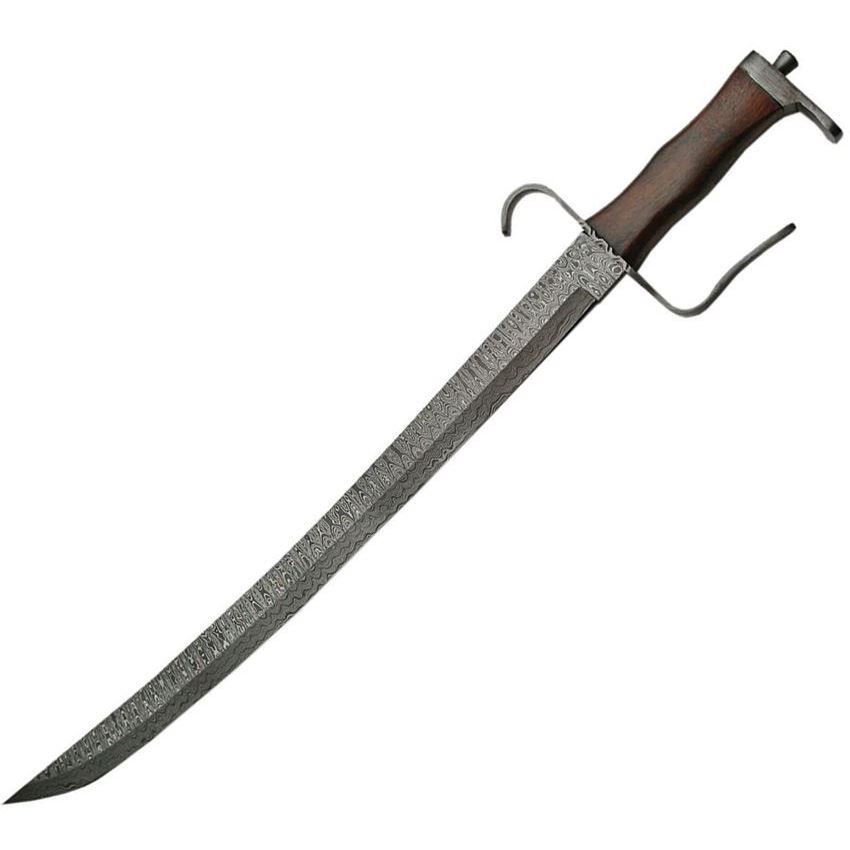 Damascus 5009 Short Sword with Rosewood Handle
