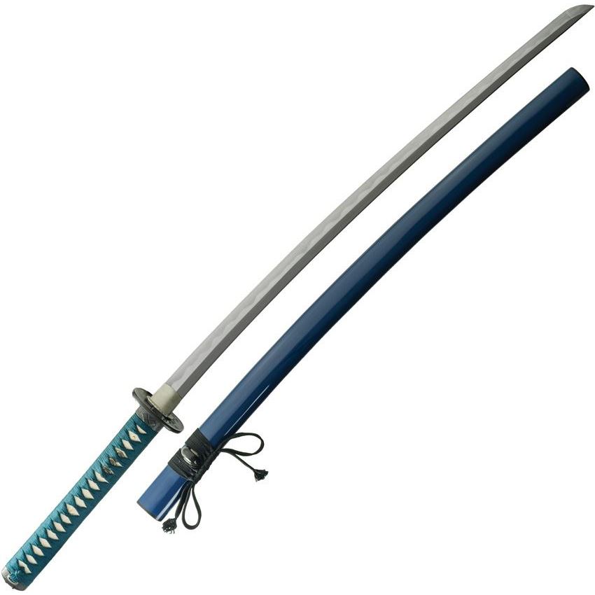 Dragon King 35350 War Horse Katana Sword with Blue Cord Wrapped Handle