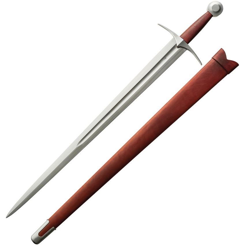 Dragon King 36050 Single Hand Arming Sword with Brown Leather Wrapped Handle