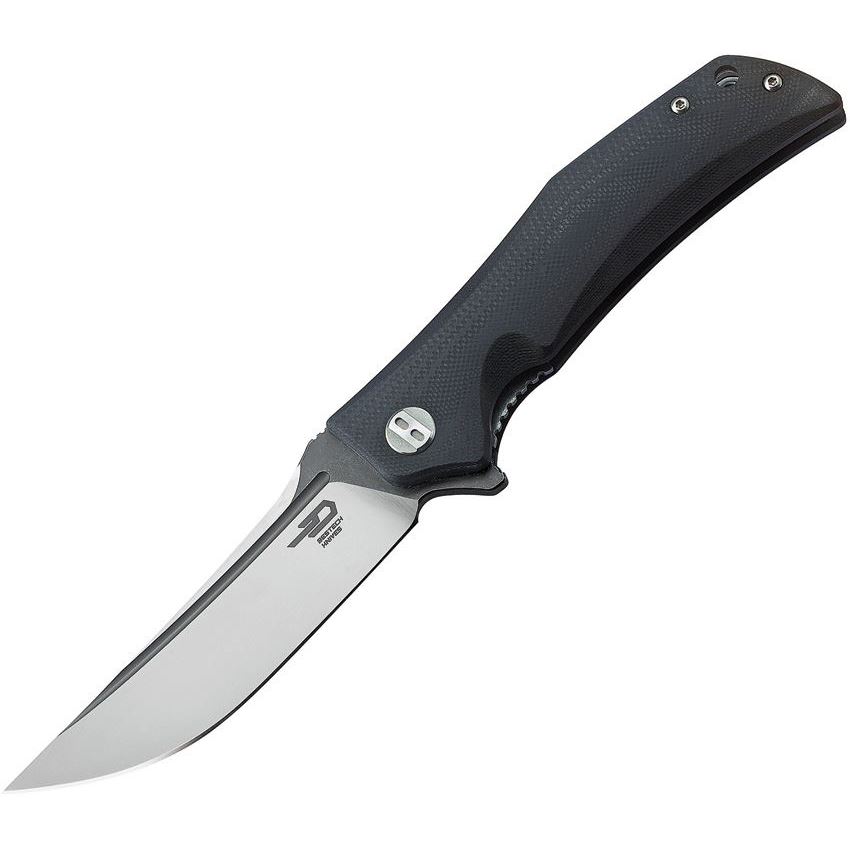 Bestech G05A2 Scimitar G10 Black Clip Point Linerlock Folding Pocket Knife