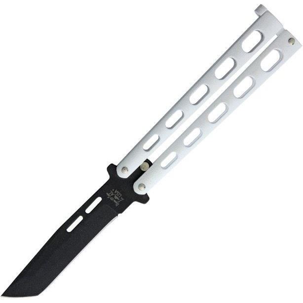 Bear & Son 115TANW Butterfly White Tanto Knife with White Zinc Handle