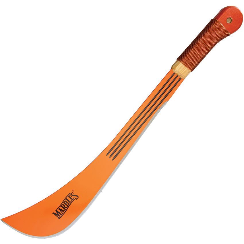 Marbles 3218W Swamp Master Machete with Orange Wire Wrapped Wooden Handle