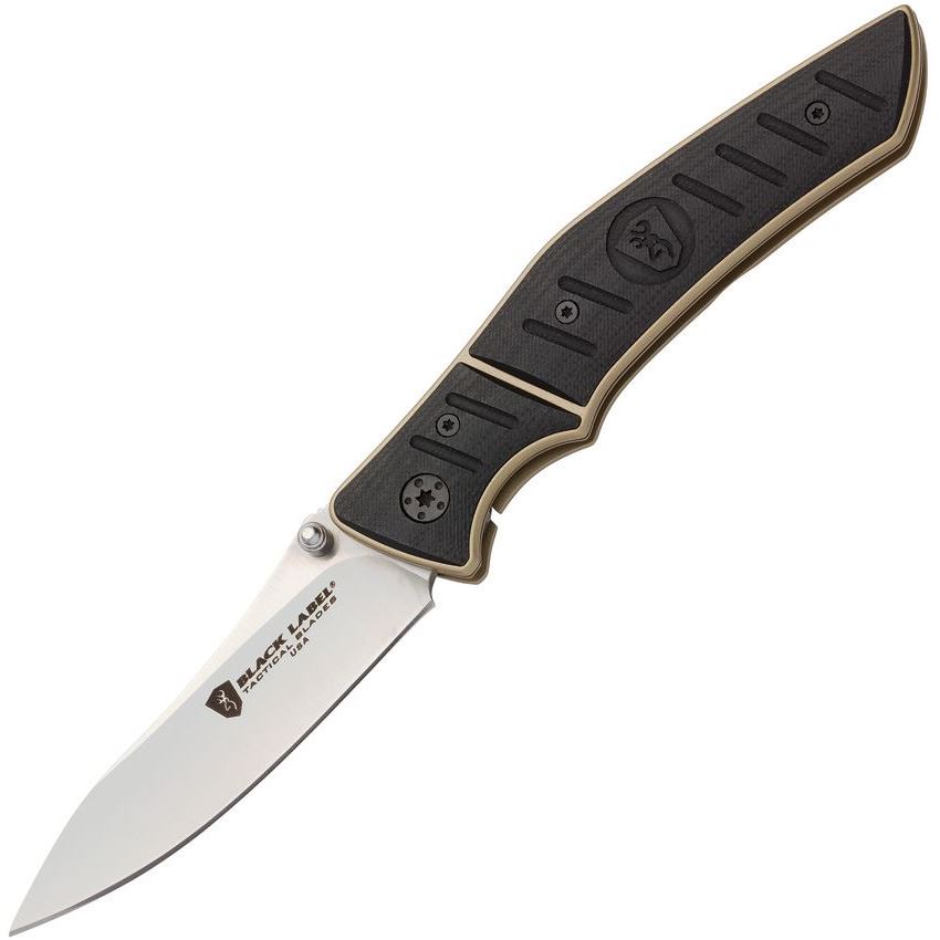 Browning 139BL Finish Line Framelock Assisted Opening with Black and Tan G10 Handle