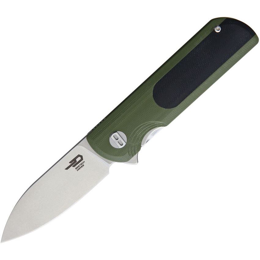 Bestech G07A Pebble Linerlock with Black and Green G10 Handle