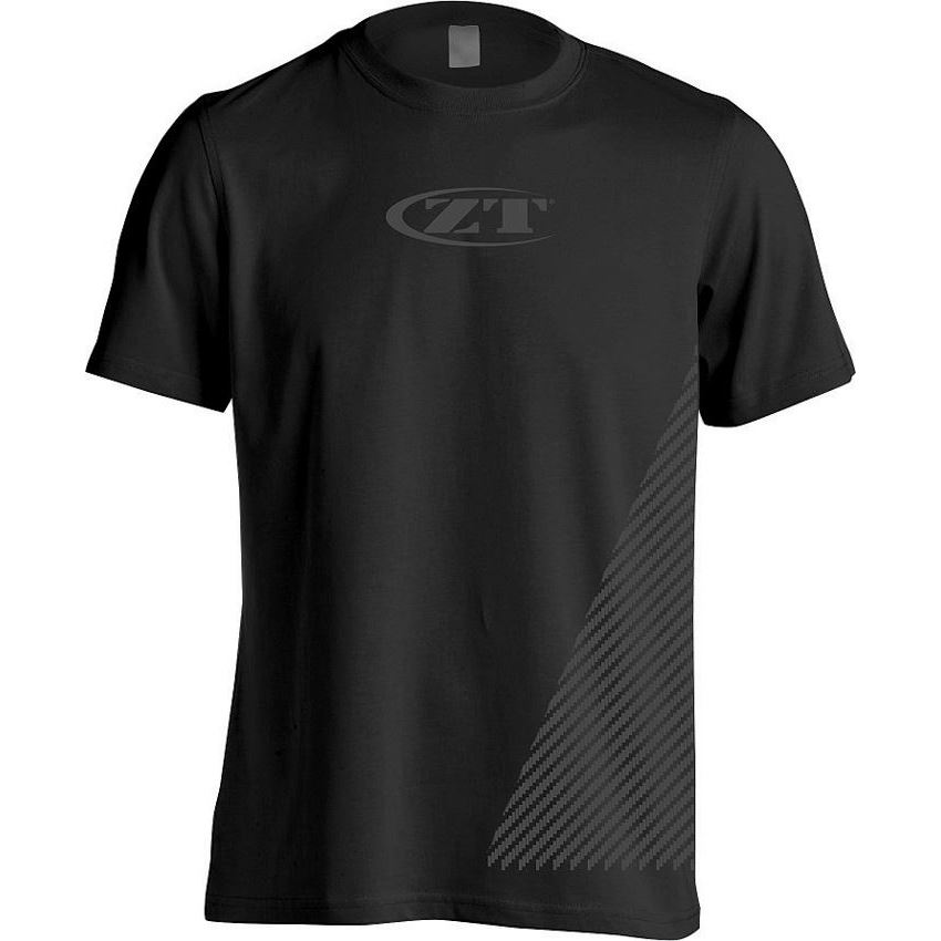Zero Tolerance 183S ZT Logo Asymmetrical Design Cotton T-Shirt Tactical Black - Small