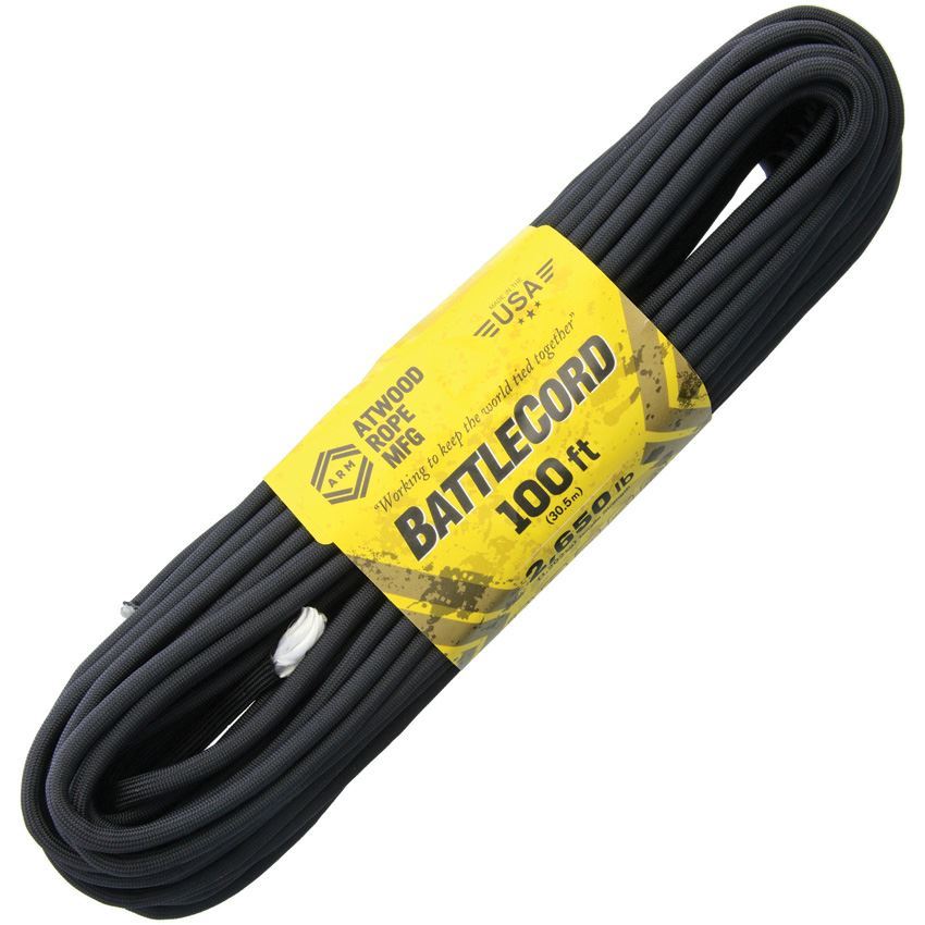 Atwood 1123H BattleCord 100 ft UV, Rot and Mildew Resistant - Black