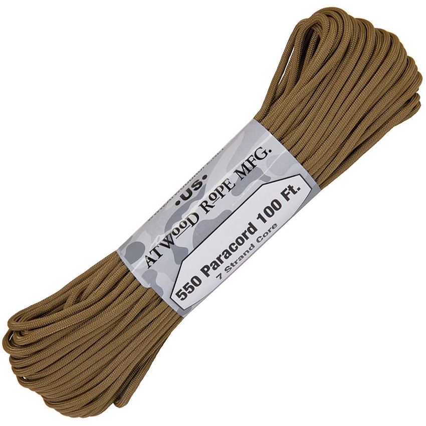 Atwood 1225H Parachute 100 ft Cord - Coyote