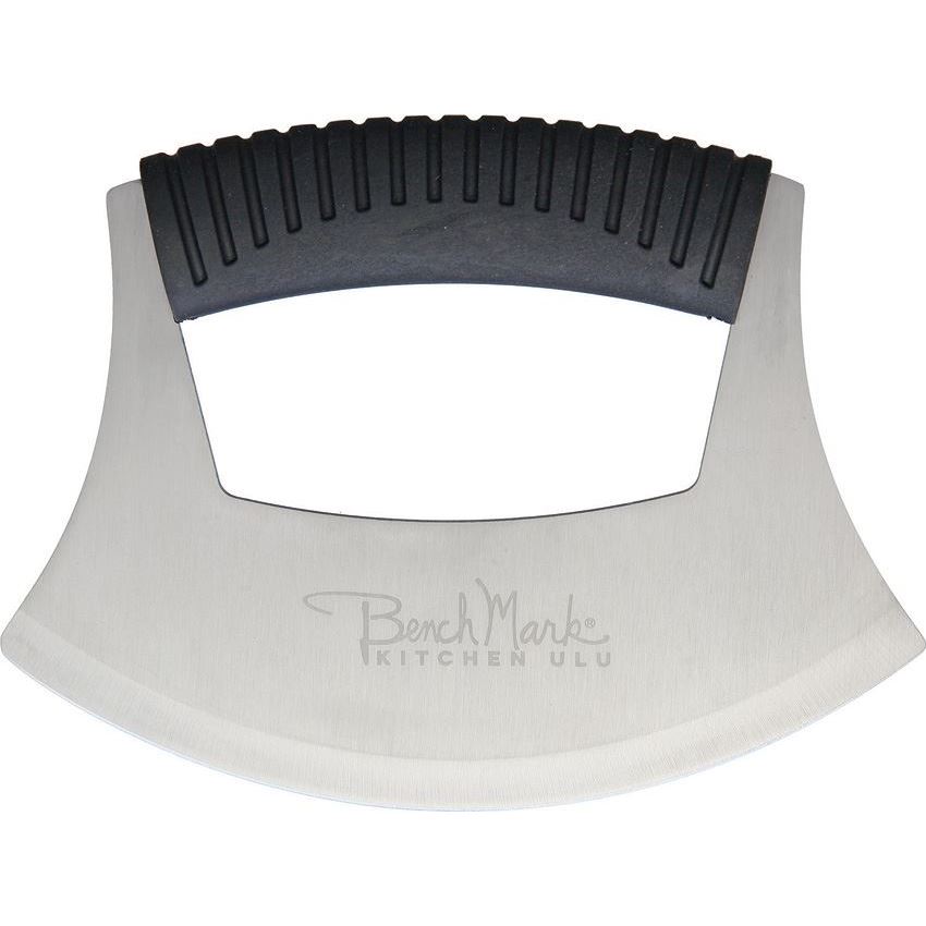 Benchmark 117 Kitchen Stainless ULU Blade Knife with Black Synthetic Handle