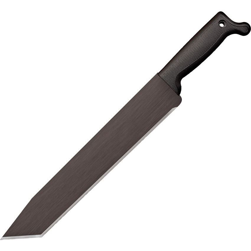 Cold Steel 97BTMS Machete Black Baked-On Anti-Rust Finish Tanto Blade Knife with Black Polypropylene Handle