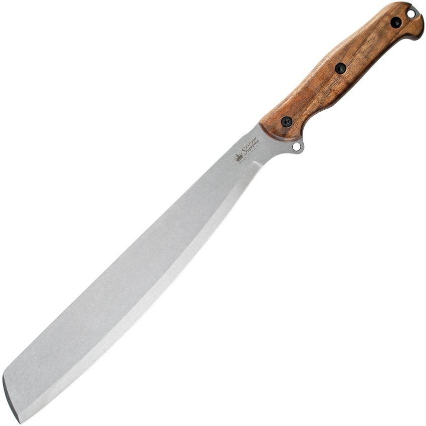 Kizlyar 0169 Bush Mate Machete Stonewash Finish AUS-8 Stainless Blade Knife with Walnut Handle