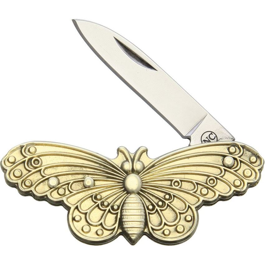 Novelty 318 Butterfly Folder Mirror Finish Stainless Pen Blade Knife with  Butterfly Shaped Nickel Silver Handle - Knife Country, USA