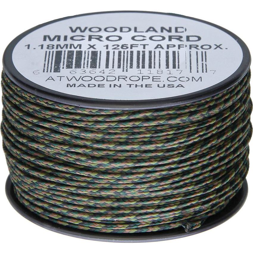 Atwood 1257 Woodland Micro Cord with Nylon Construction - 125Ft