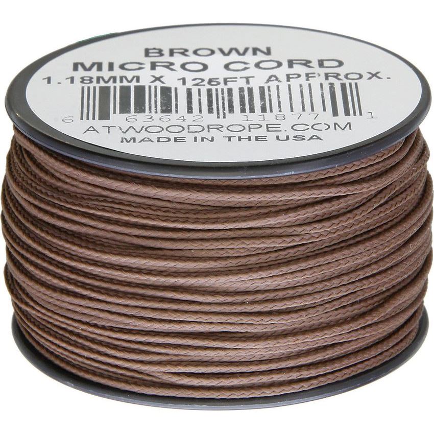 Atwood 1273 Brown Micro Cord with Nylon Construction - 125Ft