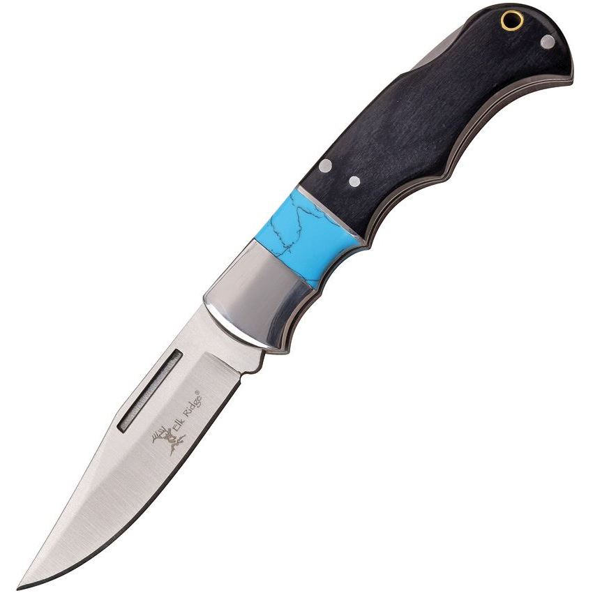 Elk Ridge 943BL Lockback Knife with Black Pakkawood Handle