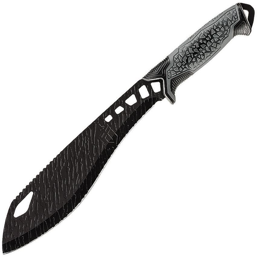 Gerber 3471 Versafix Machete Knife with Black and Gray Rubberized Polypropylene Handle