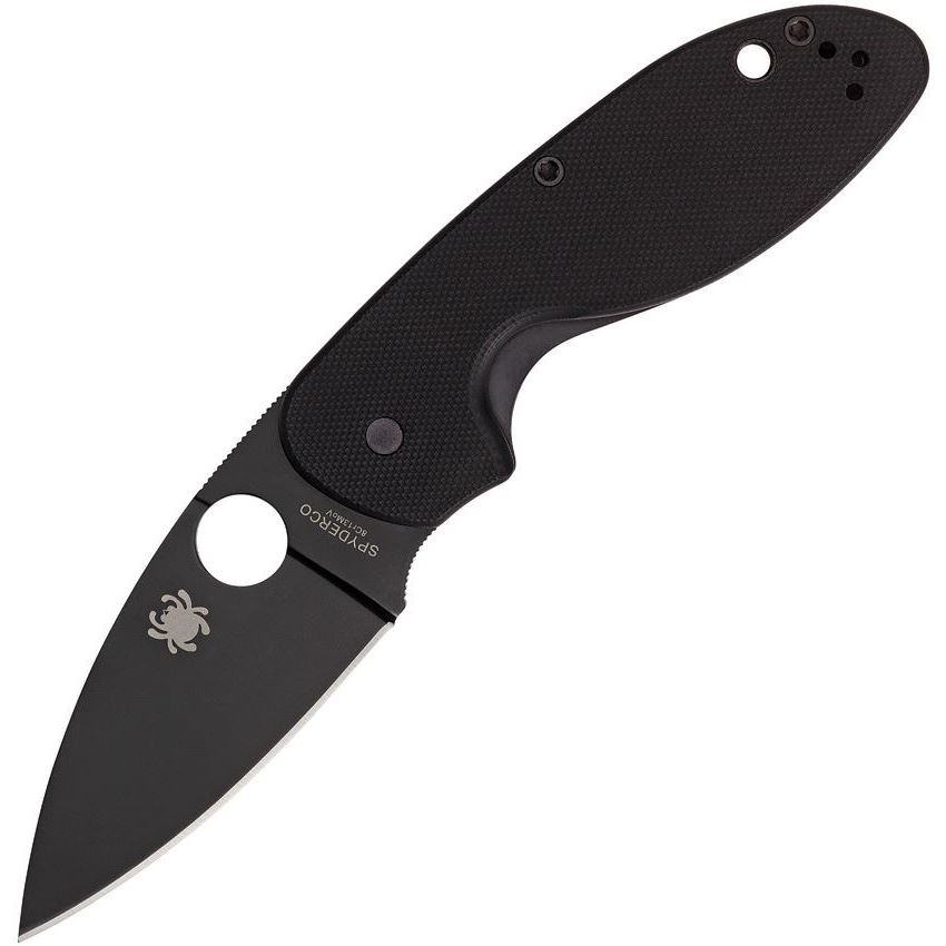 Spyderco 216GPBBK Efficient Linerlock Knife Knife with Black G10 Handle