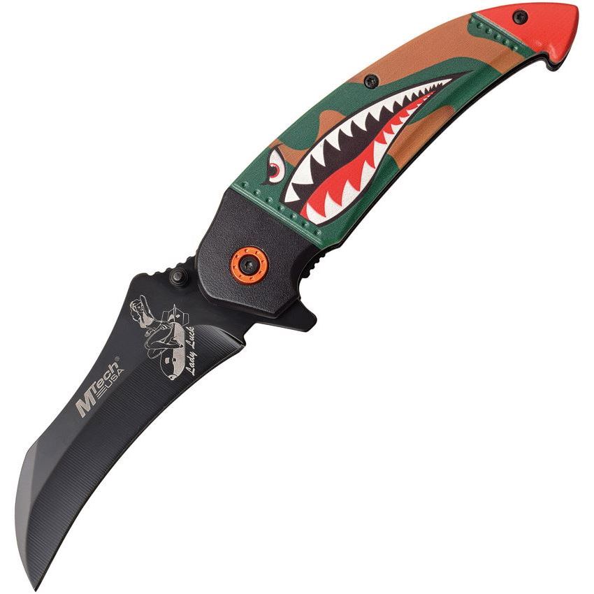 MTech A1130GN Shark Linerlock Knife Assist Open