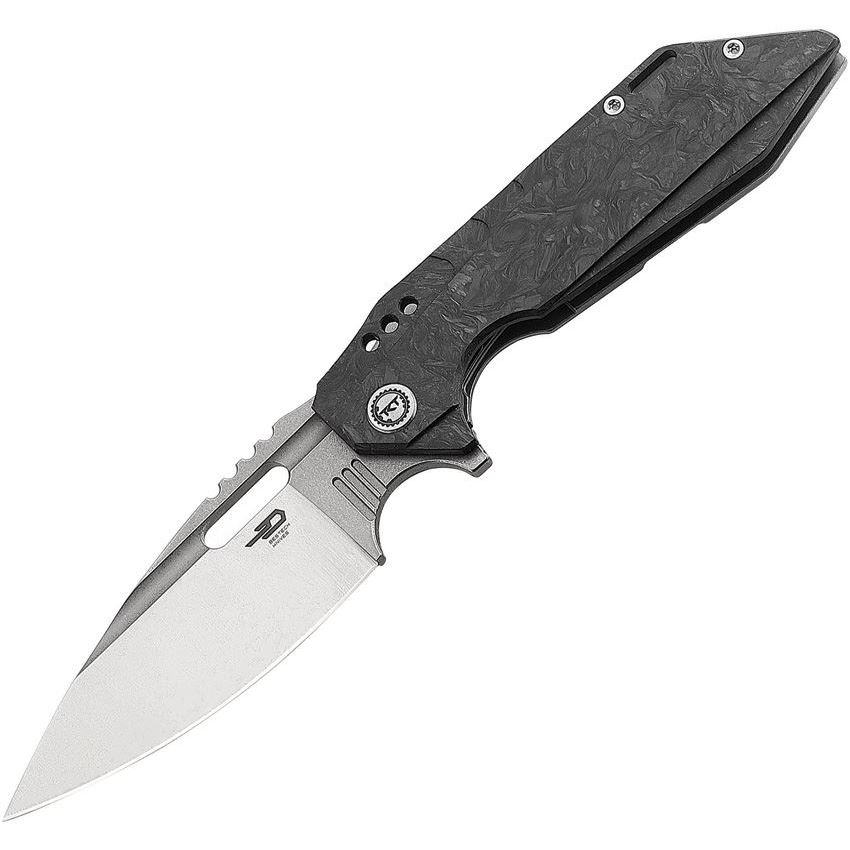 Bestech Knives T1910C SHODAN Framelock Knife Ti+CF