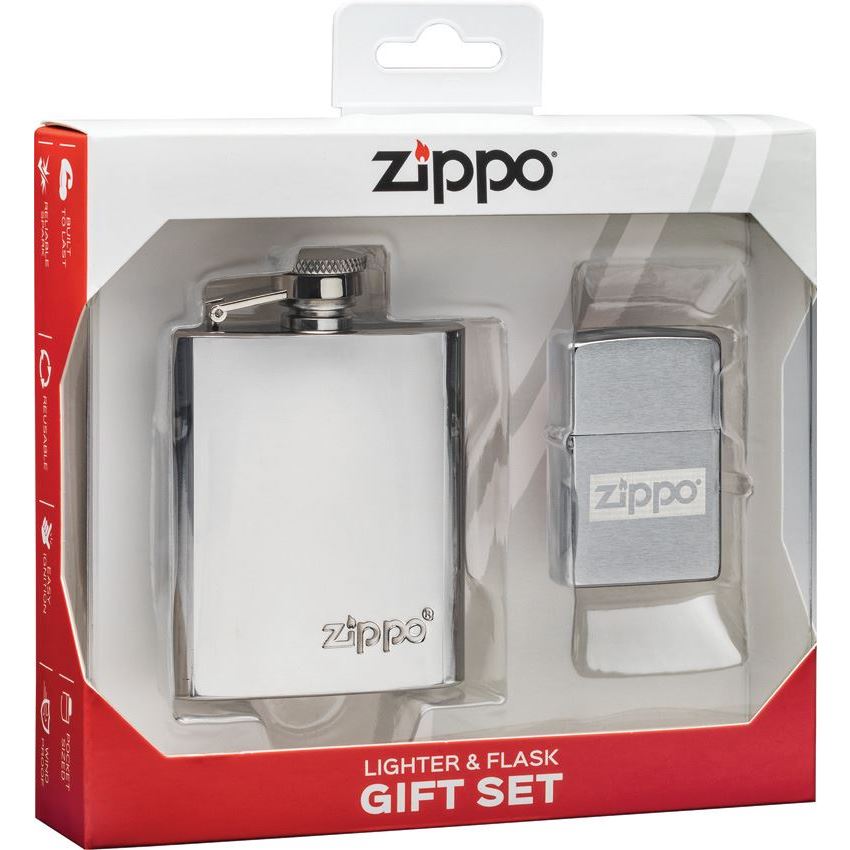 Zippo 17733 Lighter and Flask Gift Set