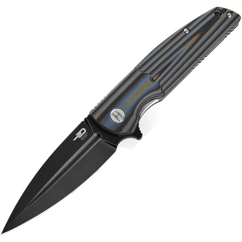 Bestech G34D3 FIN Linerlock Knife Multi Blue