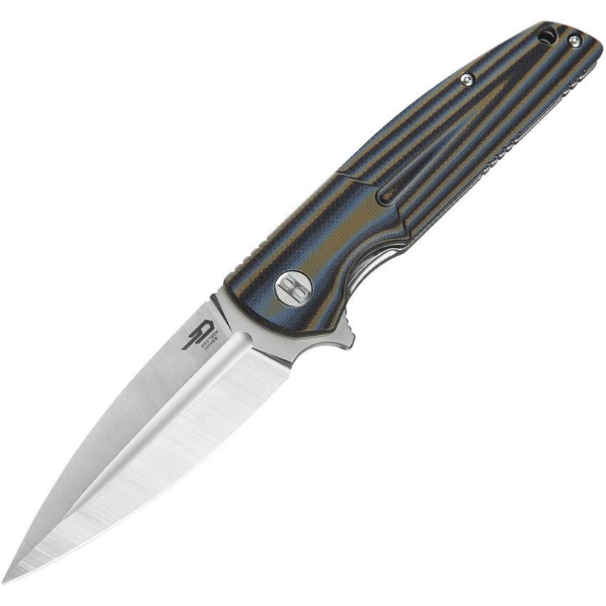Bestech G34D1 FIN Linerlock Knife Multi Blue
