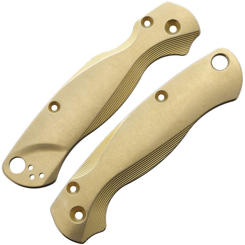 Flytanium Brass Lotus Scales for Spyderco Paramilitary 2 PM2 FLY-801 