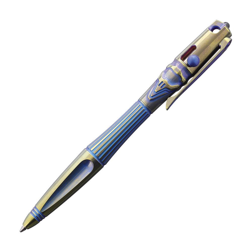 Rike Knife R02GB Titanium Pen Gold and Blue