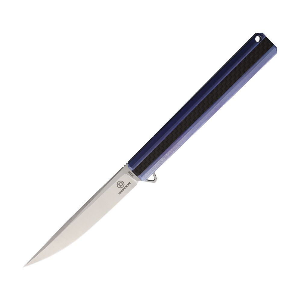 Defcon 93892 Titanium Framelock Knife Purple Handles